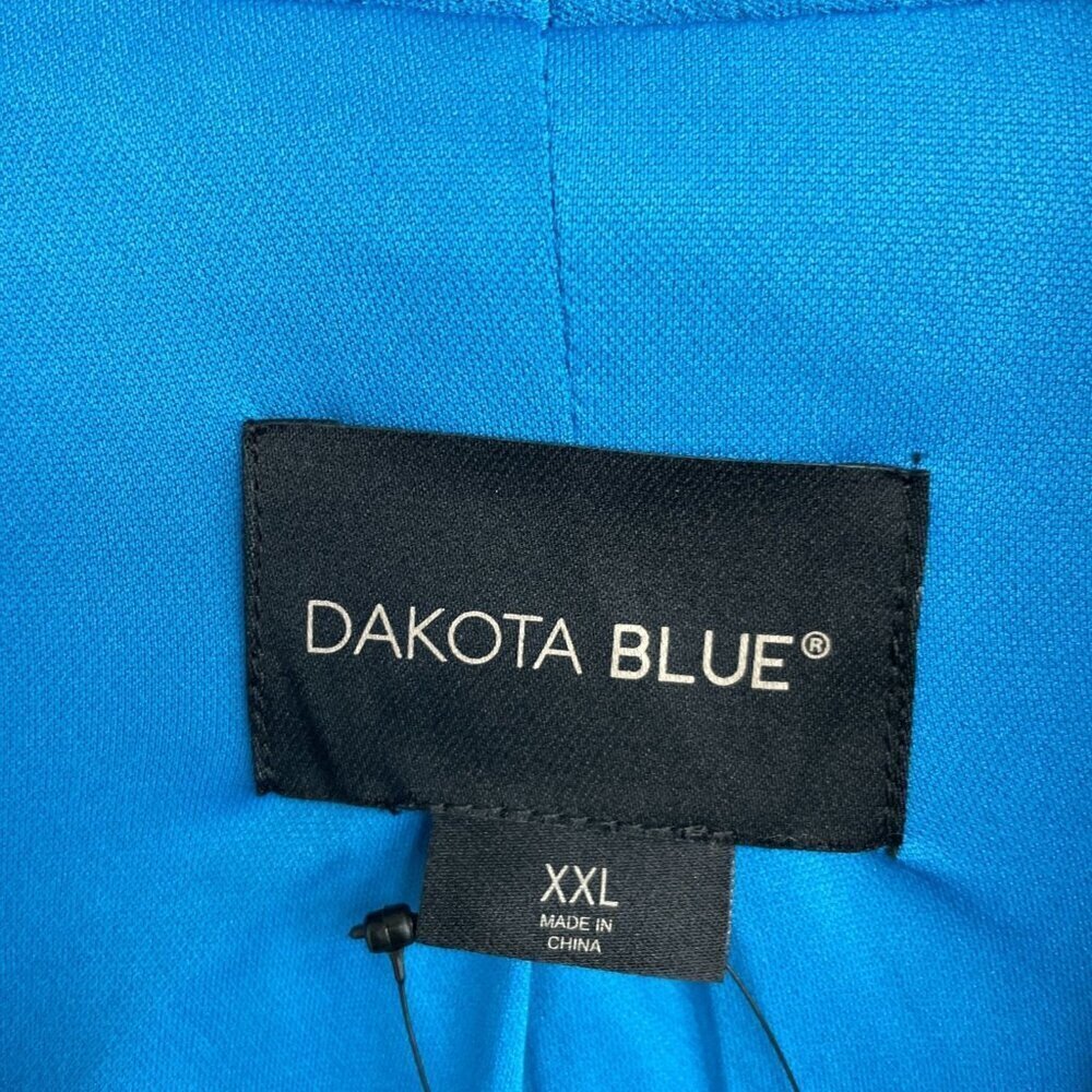 NEW Dakota Blue Crepe Blazer Women's XXL Ruched Sleeve Open front Casual - Picture 5 of 13